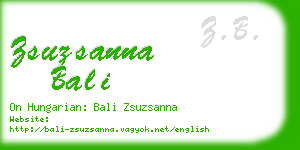 zsuzsanna bali business card